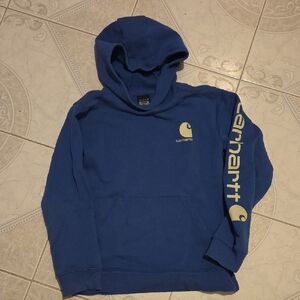 Kids Carhartt Royal Blue Hoodie with Logo